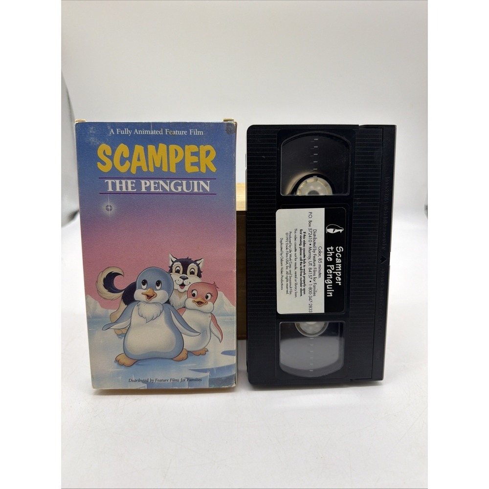 Scamper the Penguin VHS 1992 Family Animated Adventure Lolo Pepe Antarctica